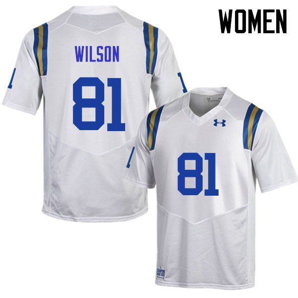 Women #81 Caleb Wilson UCLA Bruins Under Armour College Football Jerseys Sale-White